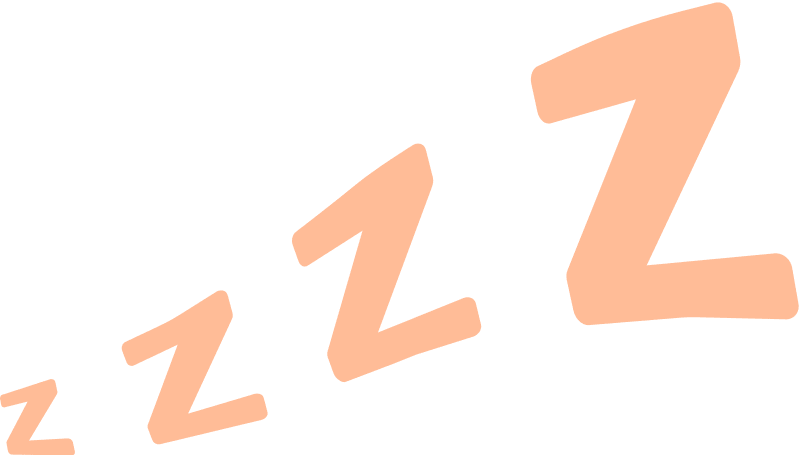 Sleeping Z's cartoon illustration.