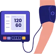 Digital arm blood pressure monitor 120/60